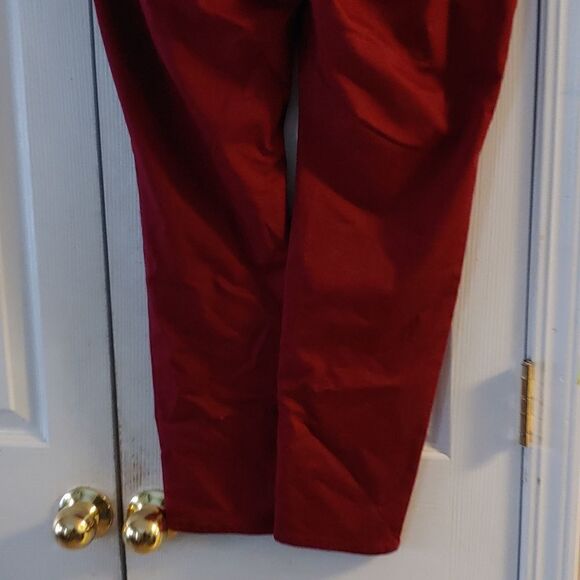 Stitch Star dark red  stretch Mid Rise  Skinny Pull on Pants Sz 1X - Picture 5 of 8